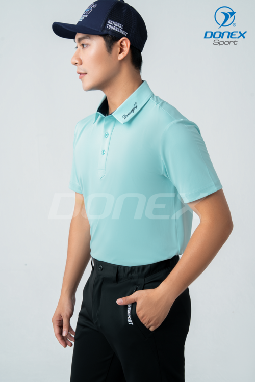 Áo thể thao nam MC-9146 xanh ngọc phối navy